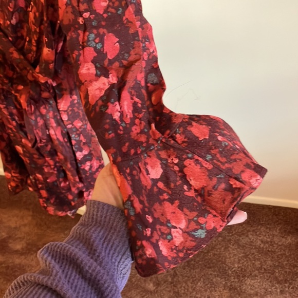 FREE PEOPLE romper berry abstract Size Small - Picture 6 of 6